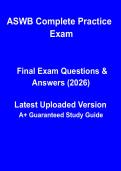 ASWB Complete Practice Exam &vert; Full-Length Social Work Mock Test & Exam Prep PDF