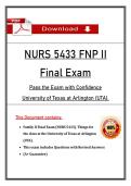 NURS 5433 FNP II Final Exam &lpar;PDF&rpar; &vert; UTA Questions & Answers &vert; NP Prep