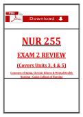 NUR 255 Exam 2 Review &vert; Units 3&ndash;5 &vert; Aging&comma; Chronic Illness & Mental Health &vert; &lpar;2026 &sol; 2027&rpar;&vert; Galen College of Nursing&NewLine;
