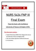 NURS 5434 FNP III Final Exam &lpar;PDF&rpar; &vert; UTA Q&A &vert; NP Study Guide 