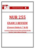 NUR 255 Exam 3 Review &vert; Units 6&ndash;8 &vert; Aging & Mental Health Nursing &vert; &lpar;2026 &sol; 2027&rpar;&vert; Galen College of Nursing&NewLine;