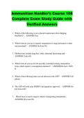 Ammunition Handler&rsquo;s Course 108 &NewLine;Complete Exam Study Guide with &NewLine;Verified Answers