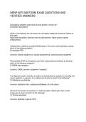 NRNP 6675 MIDTERM EXAM QUESTIONS AND VERIFIED ANSWERS