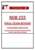 NUR 255 Final Exam Review &vert; Units 9&ndash;12 &vert; Aging & Mental Health Nursing &vert; &lpar;2026 &sol; 2027&rpar;&vert; Galen College of Nursing&NewLine;
