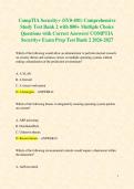 CompTIA Security&plus; &lpar;SY0-401&rpar; Comprehensive Study Test Bank 1&comma; 2 & 3 with 2000&plus; Multiple Choice Questions with Correct Answers&sol; COMPTIA Security&plus; Exam Prep Test Banks Bundle 2026-2027
