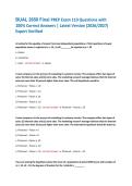 BUAL 2650 Final PREP Exam 110 Questions with &NewLine;100&percnt; Correct Answers &vert; Latest Version &lpar;2026&sol;2027&rpar; &NewLine;Expert Verified