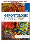 Test Bank for Gerontologic Nursing 7th Edition Yeager&comma; Winton&comma; and Meiner