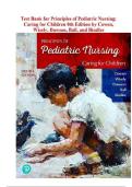 Test Bank for Principles of Pediatric Nursing&colon; Caring for Children 8th Edition by Cowen&comma; Wisely&comma; Dawson&comma; Ball&comma; and Bindler