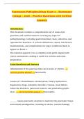 Rasmussen Pathophysiology Exam 2 &ndash; Rasmussen College &ndash; 2026 &ndash; Practice Questions with Verified Answers