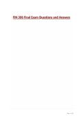 FIN 306 Final Exam Questions and Answers&NewLine;