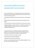 community health hesi practice questions with correct answers 