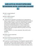 A4M ACTUAL EXAM PAPER 2026&NewLine;QUESTIONS WITH ANSWERS GRADED&NewLine;A&plus;