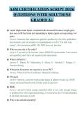 A4M CERTIFICATION SCRIPT 2026&NewLine;QUESTIONS WITH SOLUTIONS&NewLine;GRADED A&plus;