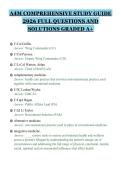 A4M COMPREHENSIVE STUDY GUIDE&NewLine;2026 FULL QUESTIONS AND&NewLine;SOLUTIONS GRADED A&plus;