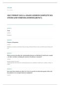 ANCC PMHNP certification EXAM A&plus; GRADE ASSURED COMPLETE SOLUTIONS AND VERIFIED ANSWERS
