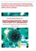 Test Bank for Davis Advantage for Pathophysiology&colon; Introductory Concepts and Clinical Perspectives 2nd Edition by Theresa Capriotti &vert; Complete Chapters 1&ndash;XX with Answers & Rationales