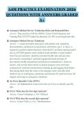 A4M PRACTICE EXAMINATION 2026&NewLine;QUESTIONS WITH ANSWERS GRADED&NewLine;A&plus;&NewLine;
