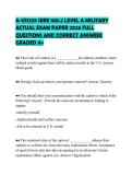 A-US1329 SERE 100&period;2 LEVEL A MILITARY&NewLine;ACTUAL EXAM PAPER 2026 FULL&NewLine;QUESTIONS AND CORRECT ANSWERS&NewLine;GRADED A&plus;