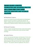 PMHNP BOARDS SCIENTIFIC&NewLine;FOUNDATION AND ADVANCED PRACTICE&NewLine;SKILLS EXAM PREP STUDY GUIDE&NewLine;PRACTICE QUESTIONS AND ACCURATE&NewLine;SOLUTIONS
