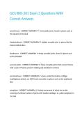 GCU BIO-201 Exam 3 Questions With Correct Answers