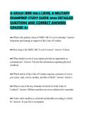 A-US1329 SERE 100&period;2 LEVEL A MILITARY&NewLine;EXAMPREP STUDY GUIDE 2026 DETAILED&NewLine;QUESTIONS AND CORRECT ANSWERS&NewLine;GRADED A&plus;