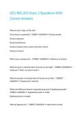 GCU BIO-201 Exam 2 Questions With Correct Answers&period;