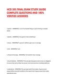 HCD 303 FINAL EXAM STUDY GUIDE COMPLETE QUESTIONS AND 100&percnt; VERIFIED ANSWERS