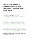 PN ADULT MEDICAL SURGICAL&NewLine;COMPREHENSIVE TEST 2026 FULL&NewLine;QUESTIONS ACCURATE RESPONSES&NewLine;EXPERT REVIEW