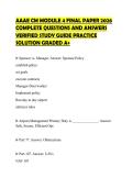 AAAE CM MODULE 4 FINAL PAPER 2026&NewLine;COMPLETE QUESTIONS AND ANSWERS&NewLine;VERIFIED STUDY GUIDE PRACTICE&NewLine;SOLUTION GRADED A&plus;