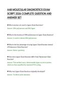 AAB MOLECULAR DIAGNOSTICS EXAM&NewLine;SCRIPT 2026 COMPLETE QUESTION AND&NewLine;ANSWER SET