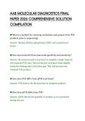 AAB MOLECULAR DIAGNOSTICS FINAL&NewLine;PAPER 2026 COMPREHENSIVE SOLUTION&NewLine;COMPILATION
