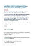 Property and Casualty Insurance Practice test &NewLine;questions PREP Exam 350 Questions with 100&percnt; Correct &NewLine;Answers &vert; Latest Version &lpar;2026&sol;2027&rpar; Expert Verified 