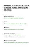 AAB MOLECULAR DIAGNOSTICS STUDY&NewLine;GUIDE 2026 VERIFIED QUESTIONS AND&NewLine;SOLUTIONS