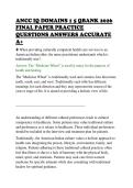 ANCC IQ DOMAINS 1 5 QBANK 2026&NewLine;FINAL PAPER PRACTICE&NewLine;QUESTIONS ANSWERS ACCURATE&NewLine;A&plus;&NewLine;