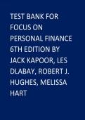 Focus on Personal Finance 6th Ed Study Guide Practice Questions Review Prep