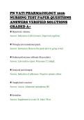 PN VATI PHARMACOLOGY 2026&NewLine;NURSING TEST PAPER QUESTIONS&NewLine;ANSWERS VERIFIED SOLUTIONS&NewLine;GRADED A&plus;