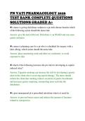 PN VATI PHARMACOLOGY 2026&NewLine;TEST BANK COMPLETE QUESTIONS&NewLine;SOLUTIONS GRADED A&plus;&NewLine;