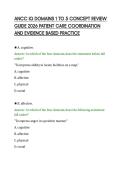 ANCC IQ DOMAINS 1 TO 5 CONCEPT REVIEW&NewLine;GUIDE 2026 PATIENT CARE COORDINATION&NewLine;AND EVIDENCE BASED PRACTICE