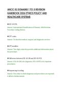 ANCC IQ DOMAINS 1 TO 5 REVISION&NewLine;HANDBOOK 2026 ETHICS POLICY AND&NewLine;HEALTHCARE SYSTEMS