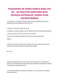 PSYCHIATRIC NP &lpar;PHNP&rpar; PURPLE BOOK 4TH ED &ndash; 100 PRACTICE QUESTIONS WITH DETAILED RATIONALES &vert; PMHNP EXAM SUCCESS BUNDLE