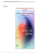 Test Bank for Introduction to Critical Care Nursing 8th Edition by Mary Lou Sole&NewLine;