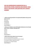 HCD 330 COMPREHENSIVE EXAMINATION ON U&period;S&period; HEALTHCARE SYSTEMS&comma; INSURANCE MECHANISMS&comma; PUBLIC HEALTH&comma; AND PATIENT CARE QUESTIONS WITH VERIFIED ANSWERS