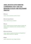 ANIMAL BEHAVIOR DUSTIN RUBENSTEIN&NewLine;COMPREHENSIVE STUDY GUIDE 2026&NewLine;BEHAVIORAL ECOLOGY AND EVOLUTIONARY&NewLine;PRINCIPLES&NewLine;