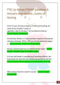 FTEC 93 Airway FISDAP Questions & &NewLine;Answers-2025 Update&period;&comma; Exams of &NewLine;Nursing