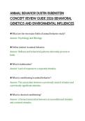ANIMAL BEHAVIOR DUSTIN RUBENSTEIN&NewLine;CONCEPT REVIEW GUIDE 2026 BEHAVIORAL&NewLine;GENETICS AND ENVIRONMENTAL INFLUENCES&NewLine;
