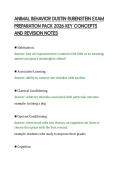 ANIMAL BEHAVIOR DUSTIN RUBENSTEIN EXAM&NewLine;PREPARATION PACK 2026 KEY CONCEPTS&NewLine;AND REVISION NOTES&NewLine;