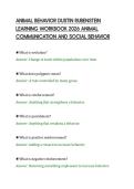 ANIMAL BEHAVIOR DUSTIN RUBENSTEIN&NewLine;LEARNING WORKBOOK 2026 ANIMAL&NewLine;COMMUNICATION AND SOCIAL BEHAVIOR