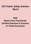DCF Health&comma; Safety & Nutrition Module 2 PDF &vert; Childcare Training Study Guide&comma; Notes & Exam Prep