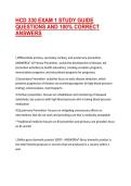 HCD 330 EXAM 1 STUDY GUIDE QUESTIONS AND 100&percnt; CORRECT ANSWERS