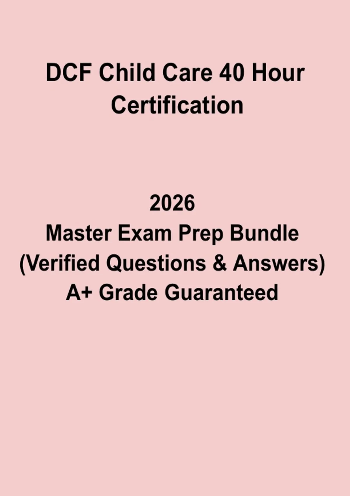 DCF Child Care 40 Hour Certification PDF | Complete Study Guide ...